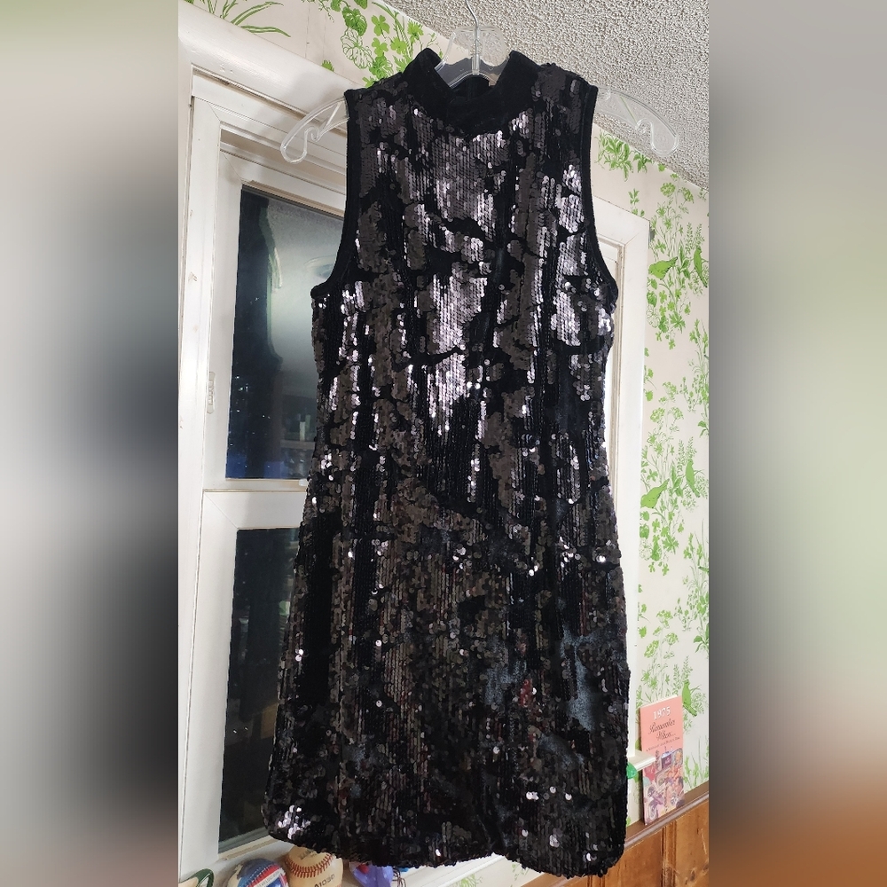 Sequin Black Dress